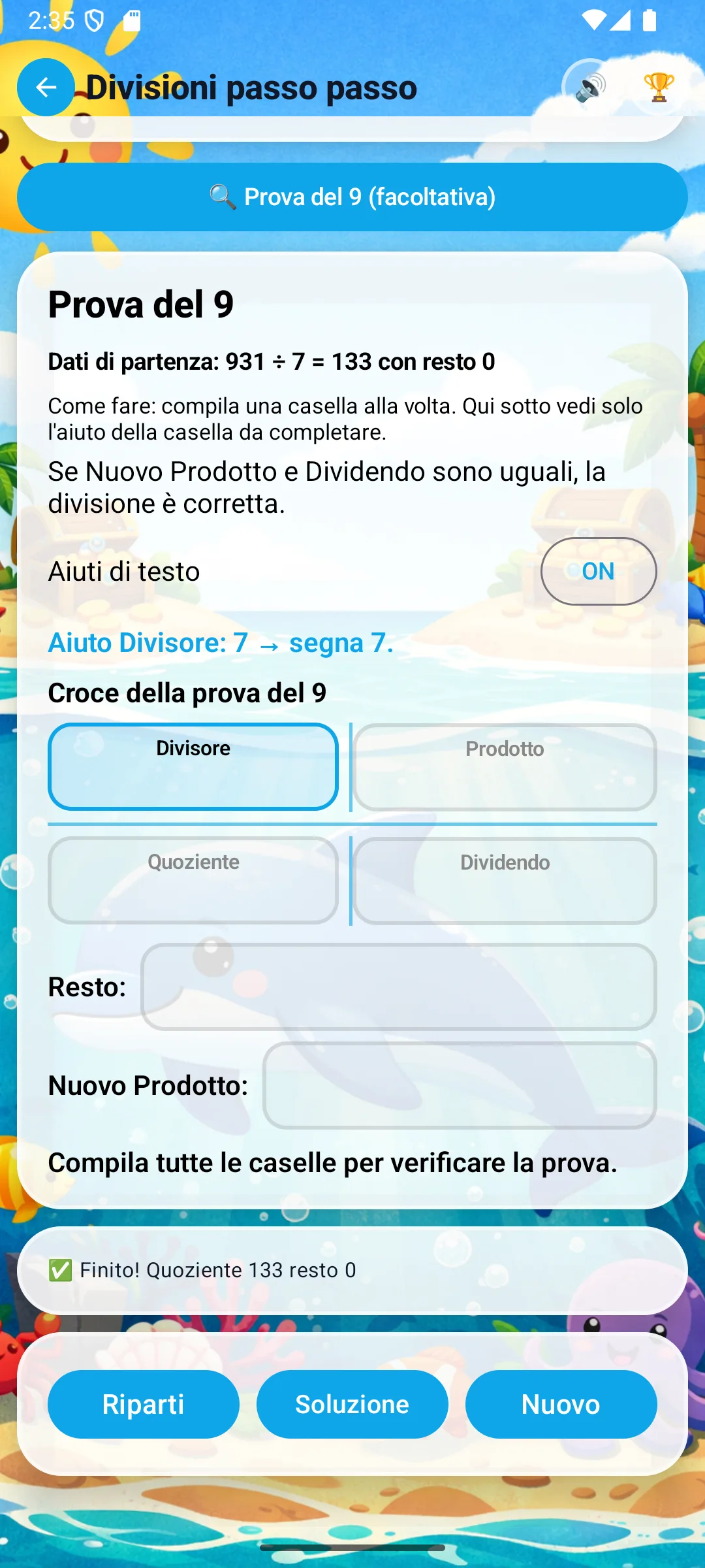 Prova del 9: croce vuota