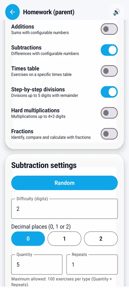 Custom homework system