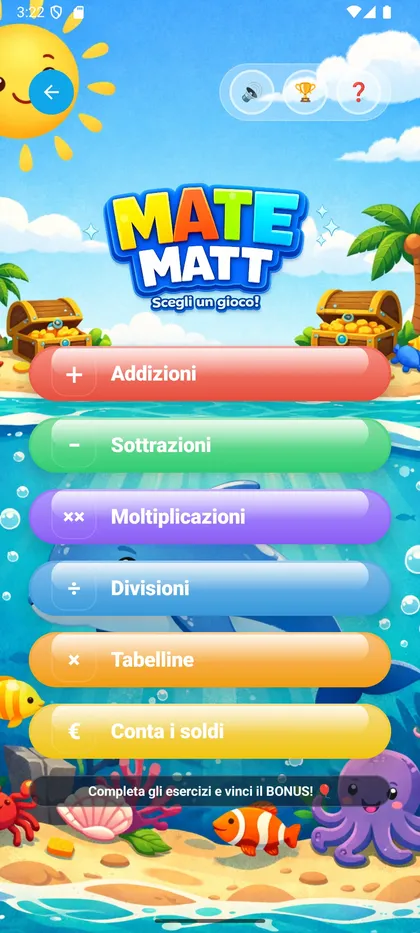 Gioco libero con tutte le operazioni